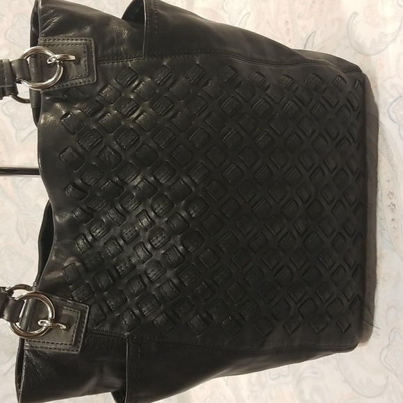 Black Woven Coach Tote & Matching Clutch - Picture 2 of 15